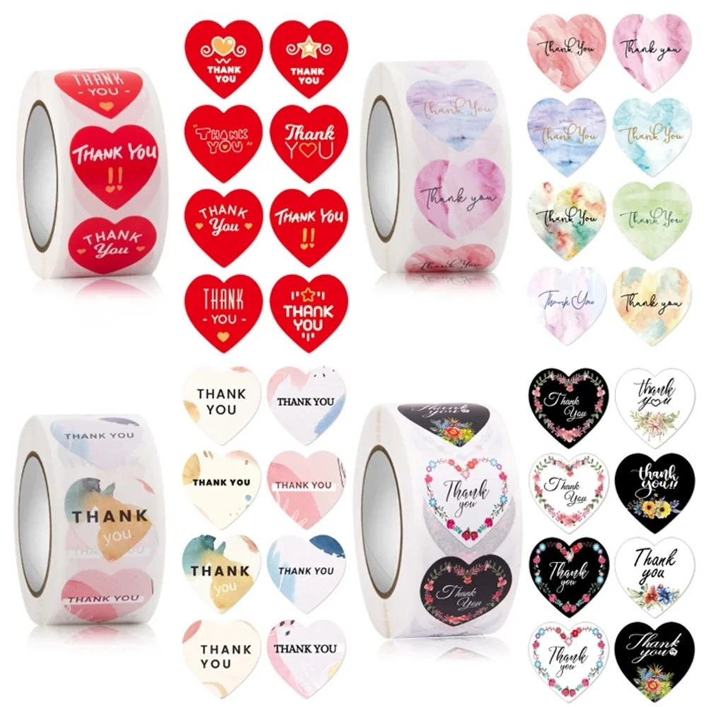 

500 листов/рулон, декоративные наклейки на День Святого Валентина в форме сердца