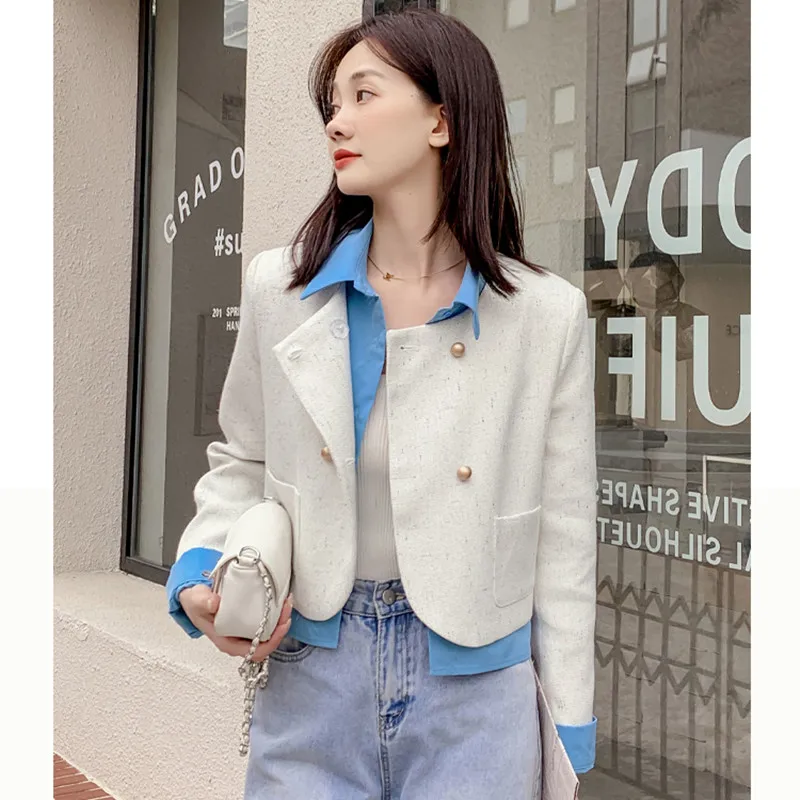 2023 Jacket Spring New Sweet Cool Style Design Sense Loose Casual Thin Short Coat Patchwork Top Female Free Shipping
2023 Jacket Spring New Sweet Cool Style Design Sense Loose Casual Thin Short Coat Patchwork Top Female Free Shipping