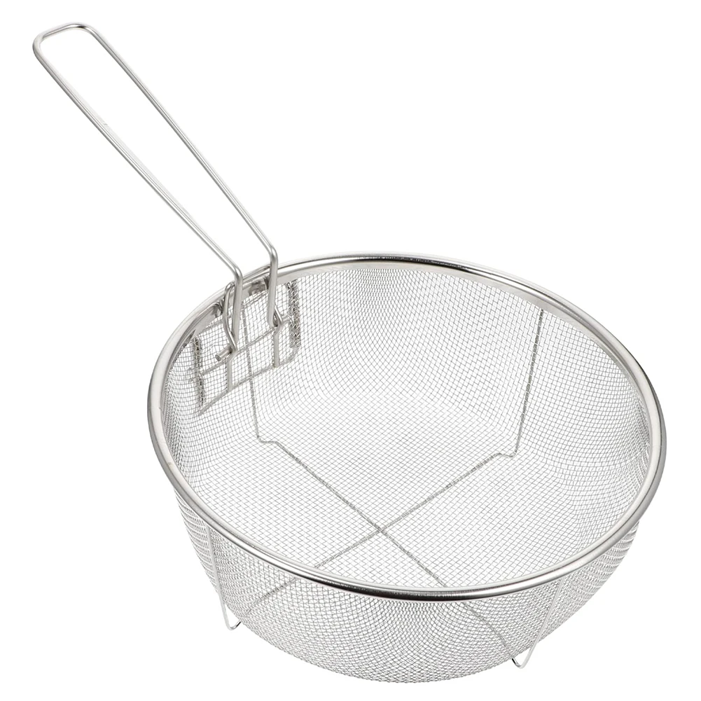 Stainless Steel Deep Fry Basket Deep Round Fryer Wire Mesh French Chip Frying Strainer Basket With Handle Wire Colander Net
Stainless Steel Deep Fry Basket Deep Round Fryer Wire Mesh French Chip Frying Strainer Basket With Handle Wire Colander Net