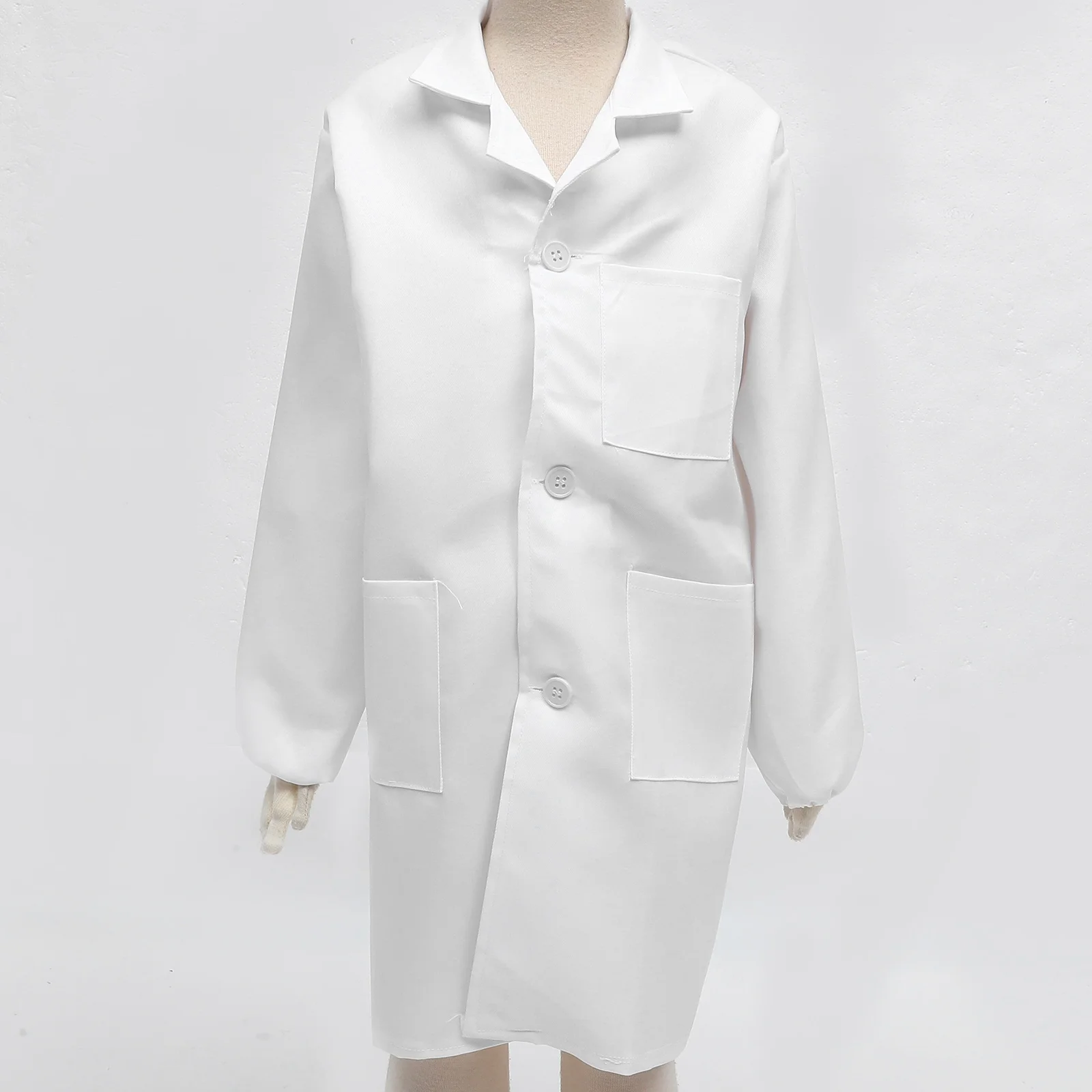 

Experimental Clothes Girls Reusable Kids Costume Lovely Scientist Coat White Lab for Primary School