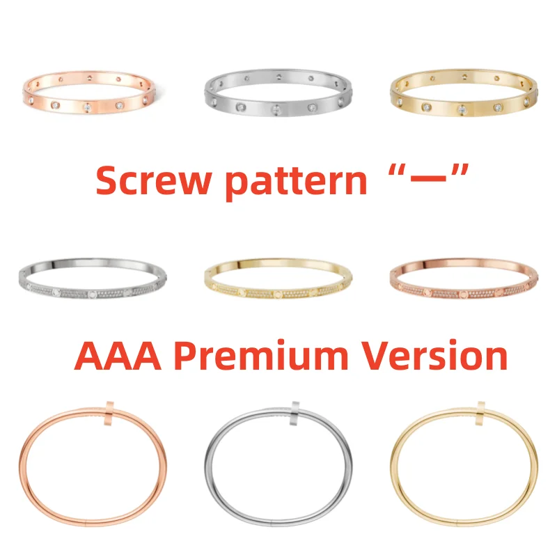 

AAA high-end European and American popular nail bracelet personality fashion screw full drill bullet bracelet Christmas gift