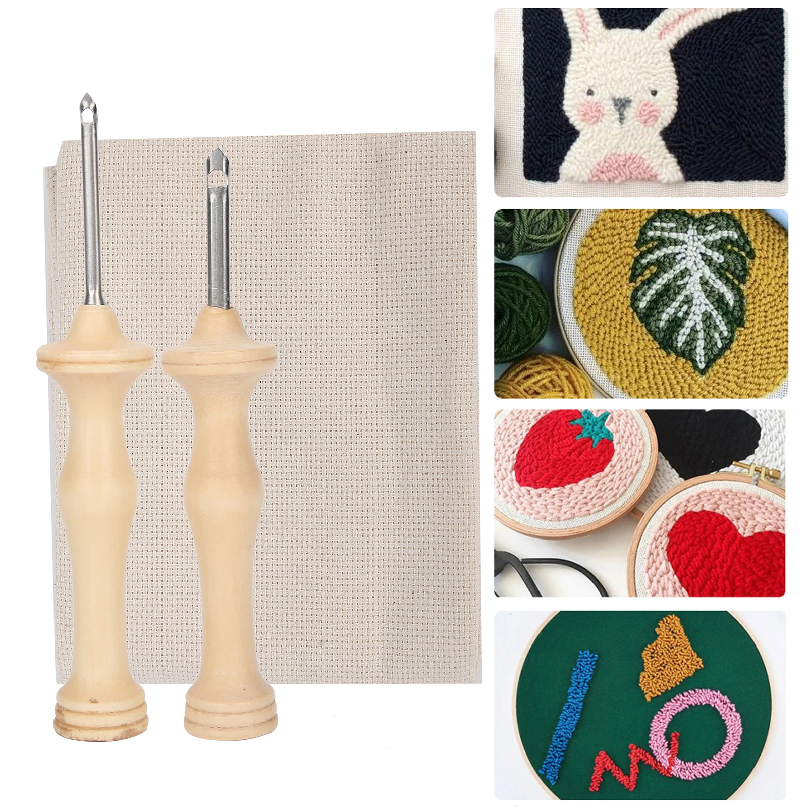 2pcs Embroidery Punch Pens Cloth Sewing Embroidery Needles Weaving Tool With Wooden Handle
2pcs Embroidery Punch Pens Cloth Sewing Embroidery Needles Weaving Tool With Wooden Handle