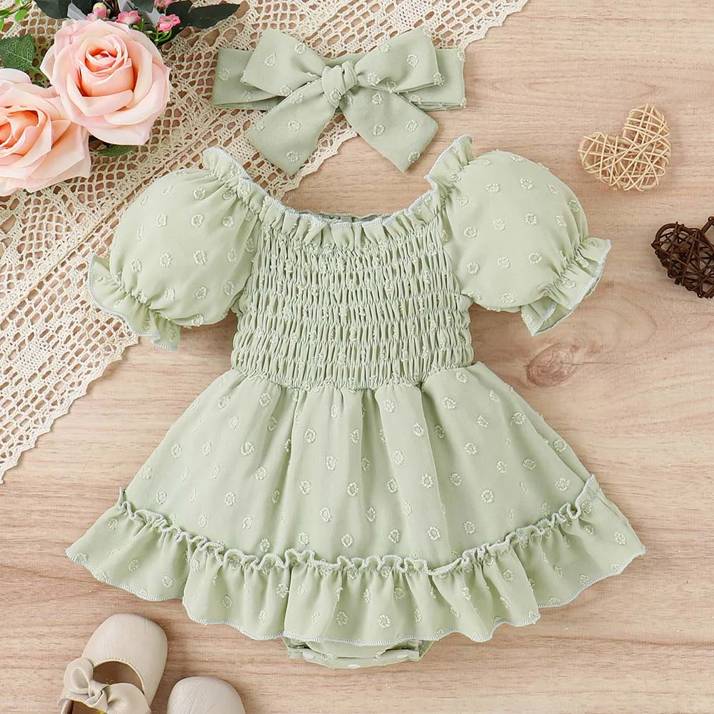 Infant Baby Girls Clothes Romper Dress Short Sleeve Bow Flower Printing Jumpsuit Outfits Summer Newborn Fashion Kids Costume
Infant Baby Girls Clothes Romper Dress Short Sleeve Bow Flower Printing Jumpsuit Outfits Summer Newborn Fashion Kids Costume
