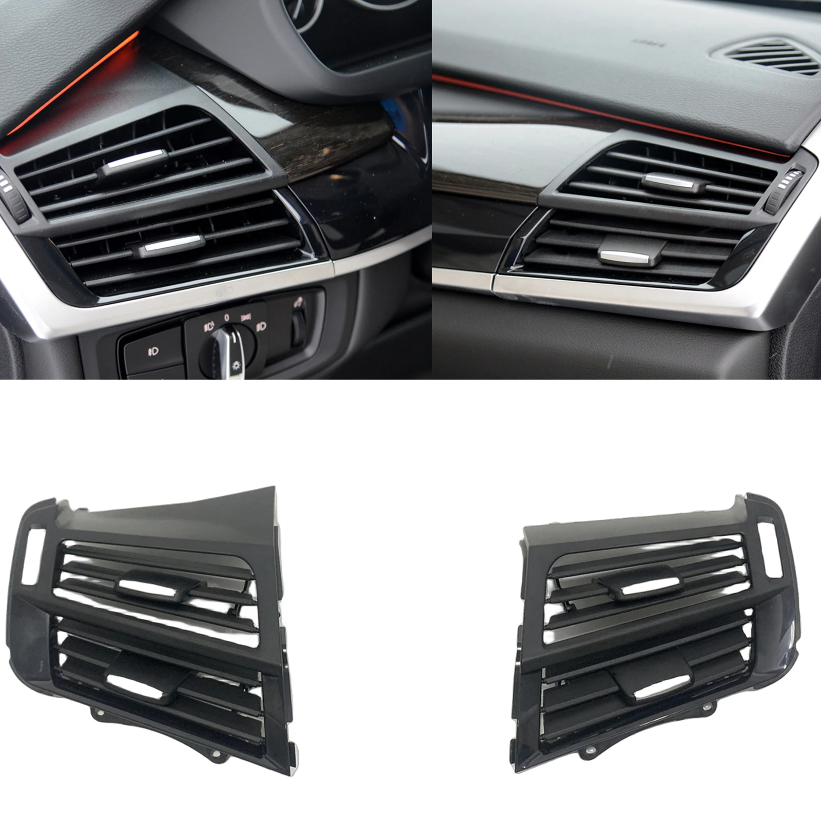 

Car Inner Front A/C Air Vent Outlet Grill Conditioning Cover For BMW X5 M F85 F15 X6 F16 M F86 2014 2015 2016 2017 2018