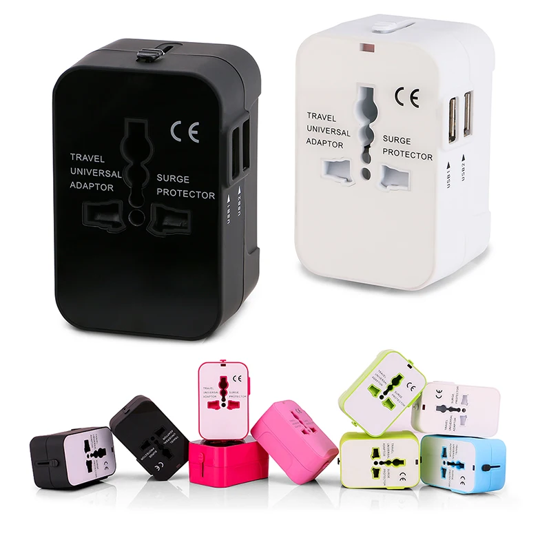 Multifunctional Travel Adapter With 2 USB Ports EU UK US AU AC 100-250V Power Charger Adapter Outlet Converter Plug Adapter
Multifunctional Travel Adapter With 2 USB Ports EU UK US AU AC 100-250V Power Charger Adapter Outlet Converter Plug Adapter