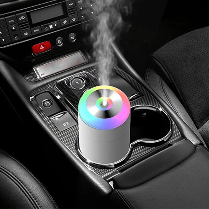 

USB Humidifier 350Ml,Mini Portable Quiet Mist Air Humidifiers,Home Office Room Car Diffuser With LED Night Lights