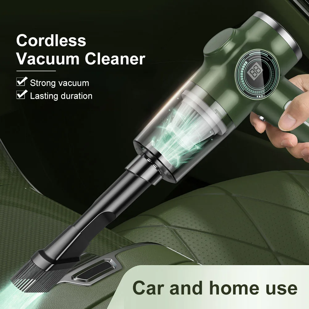 2 In 1 Wireless Strong Suction Car Vacuum Cleaner Rechargeable Charging Air Duster With LED Power Display Screen Vacuum Cleaner
2 In 1 Wireless Strong Suction Car Vacuum Cleaner Rechargeable Charging Air Duster With LED Power Display Screen Vacuum Cleaner