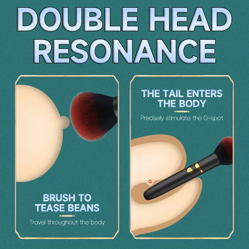 Pinceau vibrateur de maquillage, jouets sexuels, injuste, vibrant, continents vaginaux, orgasme, stimulateur, point G, chargement USB sans fil, AV Stick, masseur 5