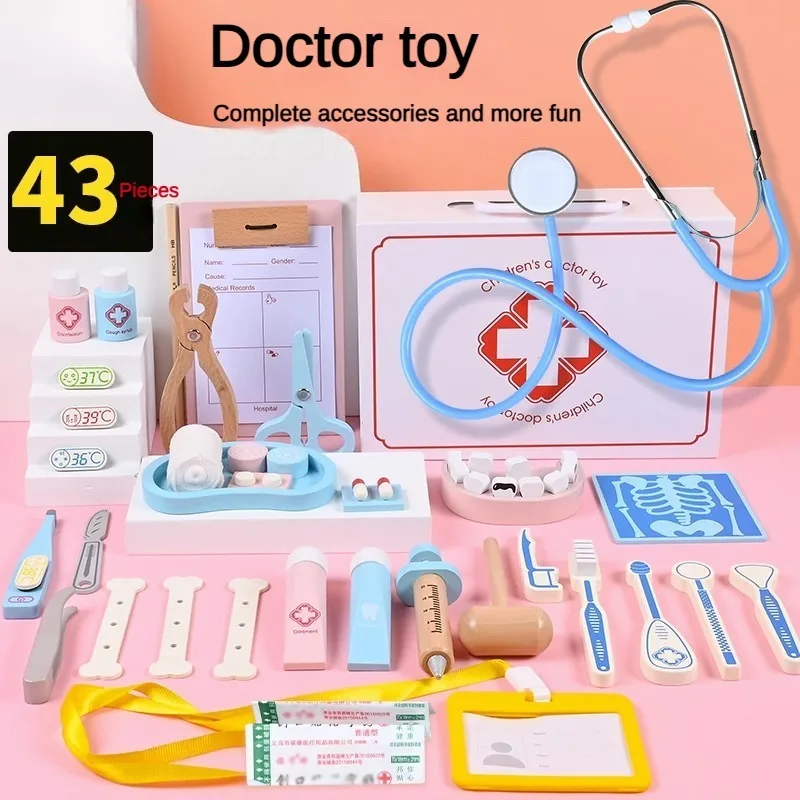 Wooden Simulation 43 Piece Baby Injection Simulation Medical Experience Children'S Playhouse Doctor Toy Set
Wooden Simulation 43 Piece Baby Injection Simulation Medical Experience Children'S Playhouse Doctor Toy Set
