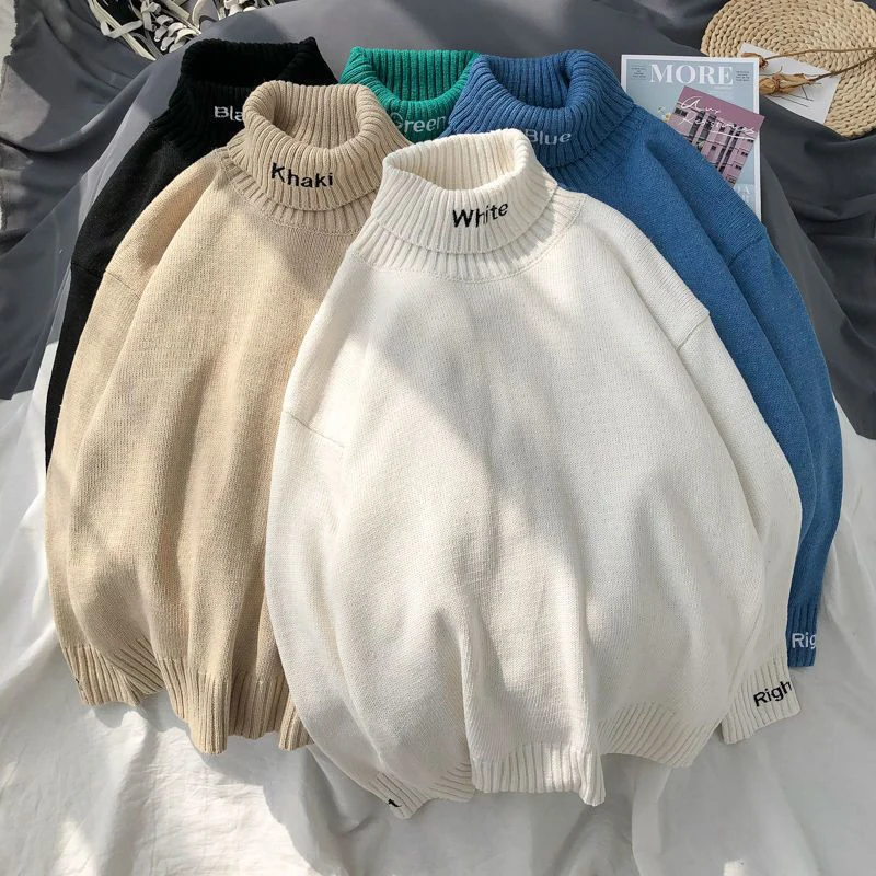 Turn-down Turtleneck Winter Fall Fashion Long Sleeve Men O Neck Sweater Letter Print Loose Harajuku Simple Couple New Trend Top
Turn-down Turtleneck Winter Fall Fashion Long Sleeve Men O Neck Sweater Letter Print Loose Harajuku Simple Couple New Trend Top