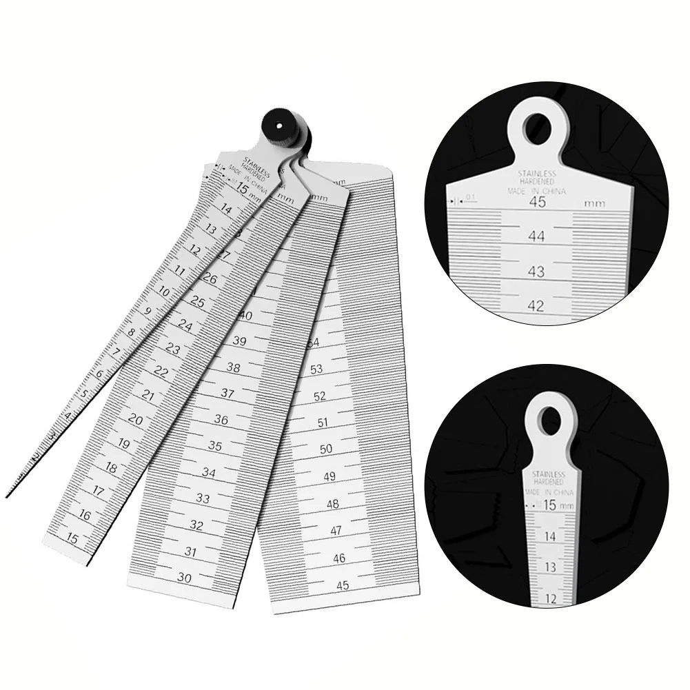4pcs 1-60mm Steel Metric Taper Gauge Aperture Scale Wedge Feeler 4 In 1 Gap Ruler Stainless Steel Measuring Gauging Tools
4pcs 1-60mm Steel Metric Taper Gauge Aperture Scale Wedge Feeler 4 In 1 Gap Ruler Stainless Steel Measuring Gauging Tools