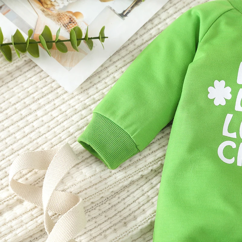 Irish Baby Romper Casual Long Sleeve Round Neck Shamrock Letter Print Jumpsuit Newborn Clothes
Irish Baby Romper Casual Long Sleeve Round Neck Shamrock Letter Print Jumpsuit Newborn Clothes