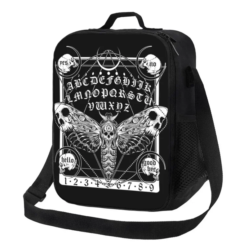 

Death Moth Spirit Board Thermal Insulated Lunch Bags Mystic Gothic Ouija Witchcraft Lunch for Outdoor Picnic Bento Food Box