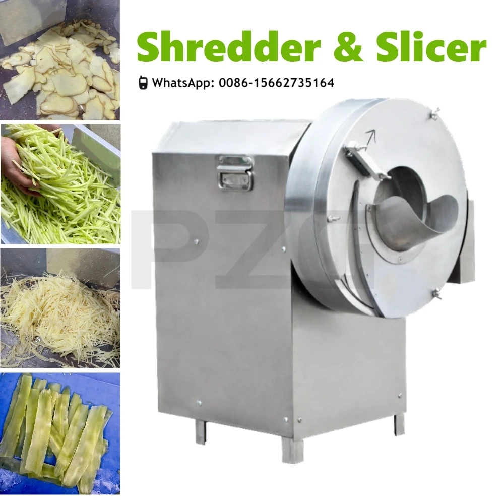 

Automatic Root Vegetable Cutter Ginger Shredder Carrot Strip Cutter Cucumber Potato Chips Slicer Shredding Slicing Machine