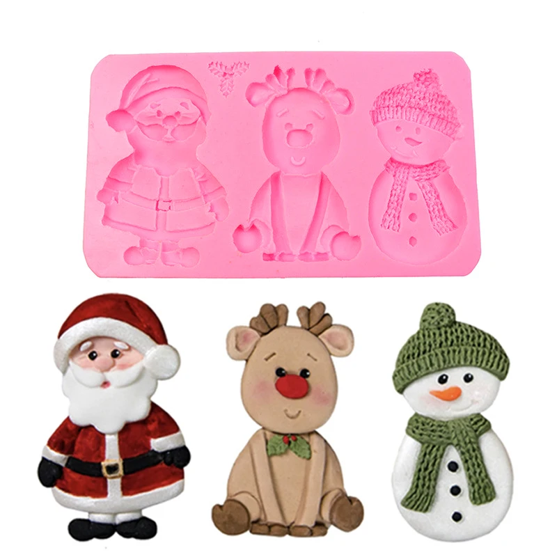 Christmas Snowman Santa Elk Cooking Tools Chocolate Silicone Mold For Baking Fondant Sugar Of Cake Decorating Mug Kitchen Ware
Christmas Snowman Santa Elk Cooking Tools Chocolate Silicone Mold For Baking Fondant Sugar Of Cake Decorating Mug Kitchen Ware