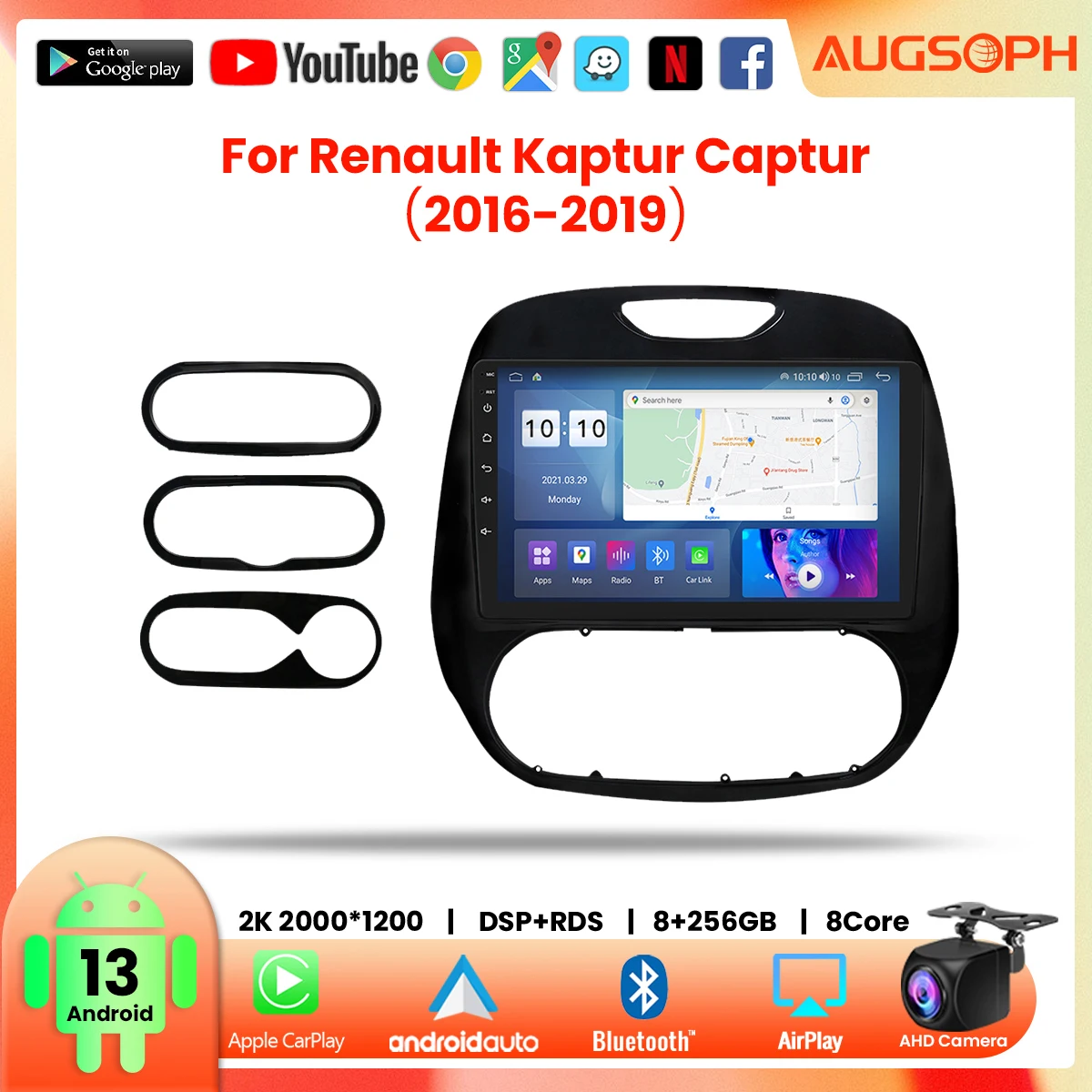 Android 13 Car Radio For Renault Kaptur Captur 2016-2019, 9inch 2K Multimedia Player With 4G Car Carplay & 2Din GPS Navigation
Android 13 Car Radio For Renault Kaptur Captur 2016-2019, 9inch 2K Multimedia Player With 4G Car Carplay & 2Din GPS Navigation