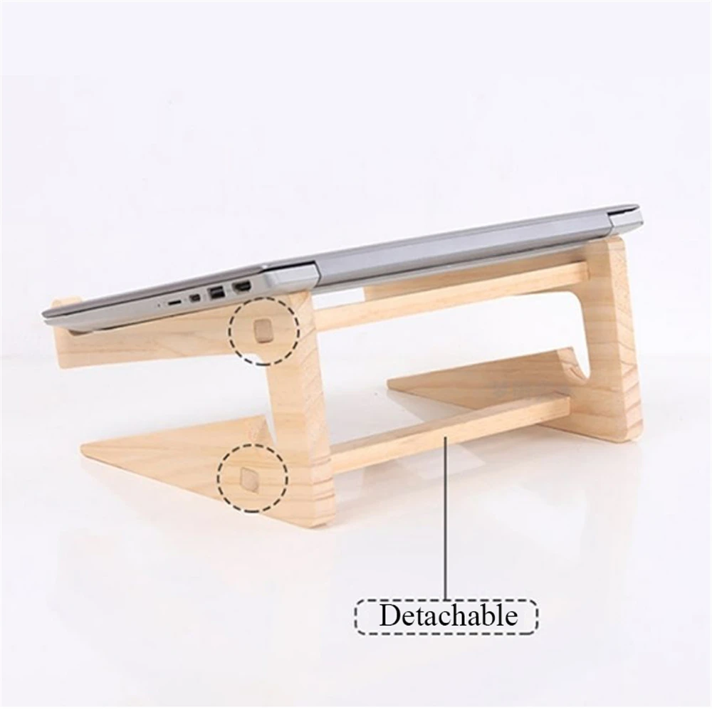 Universal Wooden Laptop Holder Detachable Base Stand Computer Cooling Bracket Suitable For Notebook Laptop Tablet 10-17 Inchs Universal Wooden Laptop Holder Detachable Base Stand Computer Cooling Bracket Suitable For Notebook Laptop Tablet 10-17 Inchs
