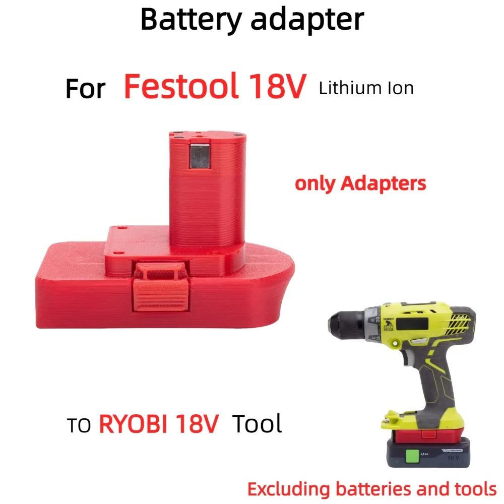 

Battery Adapter For Festool 18V Lithium Battery Converter TO RYOBI 18V Brushless Cordless Drill Tools (Only Adapter)