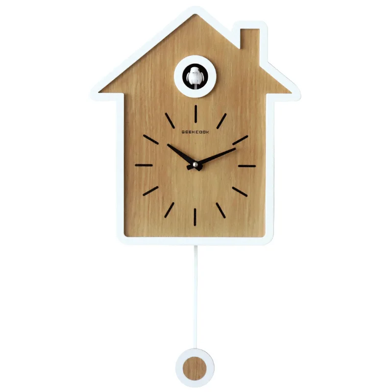 

Modern Cuckoo Clock Pendulum Wall Clock Silent Watches Luxury Birds Mechanism Clocks Wall Home Decor Living Room Decoration Gift