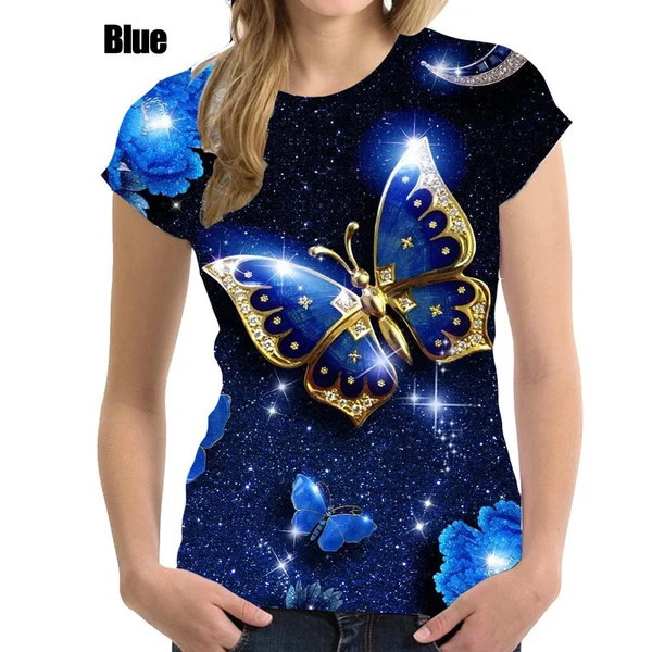 2023 New Fashion Summer Womens T Shirt 3D Butterfly Graphic Prints Round Neck Tops Women T Shirt Short Sleeved Soft Comfort Tees
2023 New Fashion Summer Womens T Shirt 3D Butterfly Graphic Prints Round Neck Tops Women T Shirt Short Sleeved Soft Comfort Tees