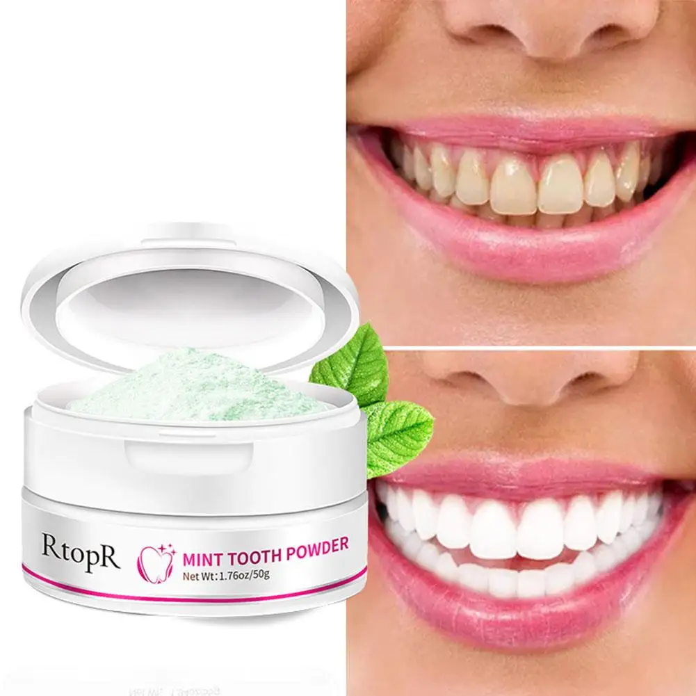 

Whitening Tooth Powder Remove Stains Plaque Bad Breath Natural 50g Dirty Oral Toothbrush Mouth Hygiene Toothpaste Stain Cle F4O0