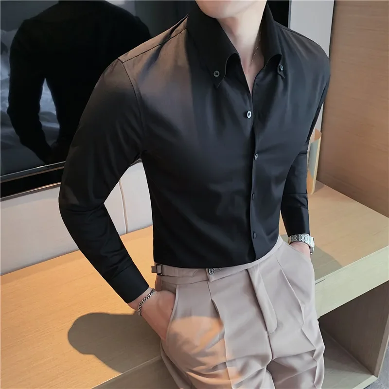 New Sexy V Neck Long Sleeve Dress Shirts For Men Clothing 2023 Business Formal Wear Slim Fit Casual Tuxedo Blouse Homme Black
New Sexy V Neck Long Sleeve Dress Shirts For Men Clothing 2023 Business Formal Wear Slim Fit Casual Tuxedo Blouse Homme Black