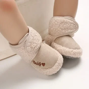 따뜻한 유아 유아용 침대 스노우 부츠, 부드럽고 편안한 유아 여아 남아 미끄럼 방지 양말 슬리퍼, 신생아 아기 신발