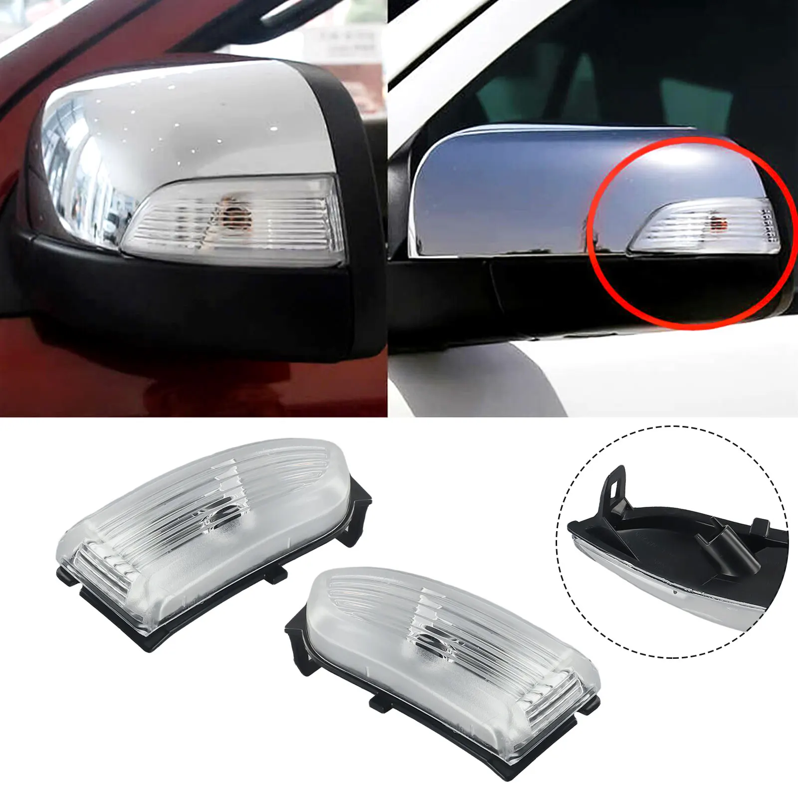 2x Vehicle White Side Wing Mirror Indicator Lens Cover Left & Right For Ford For-Ranger For Raptor Wildtrack U375 UA ABS Plastic
2x Vehicle White Side Wing Mirror Indicator Lens Cover Left & Right For Ford For-Ranger For Raptor Wildtrack U375 UA ABS Plastic