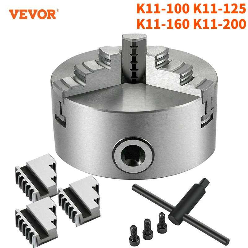 VEVOR K11 Lathe Chuck 3 Jaws Manual Self-Centering K11-100 K11-125 K11-160 K11-200 W/ Mounting Bolt for Grinding Milling Turning
VEVOR K11 Lathe Chuck 3 Jaws Manual Self-Centering K11-100 K11-125 K11-160 K11-200 W/ Mounting Bolt for Grinding Milling Turning