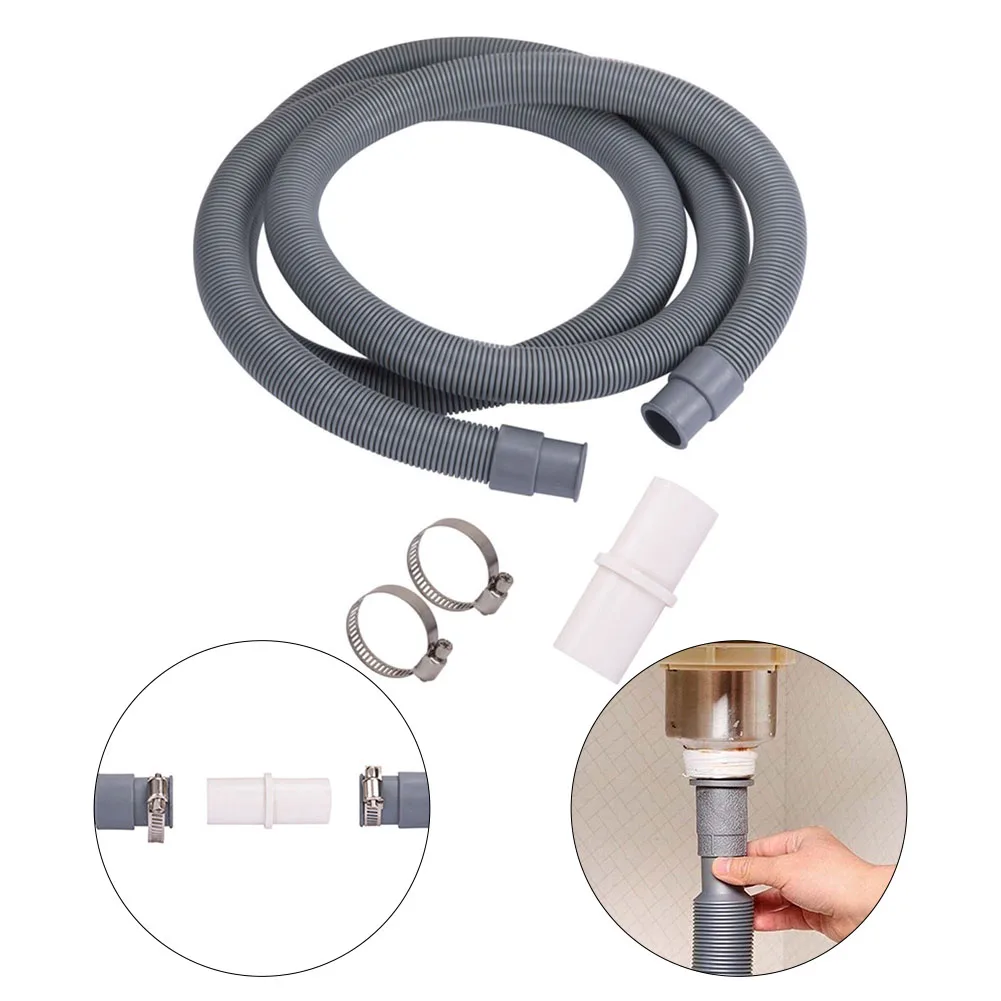 2pcs Drain Pipe & White Connector With 2pcs Clamps Washing Machine Dishwasher Drain Waste Hose Extension Pipe Replacement Kit
2pcs Drain Pipe & White Connector With 2pcs Clamps Washing Machine Dishwasher Drain Waste Hose Extension Pipe Replacement Kit