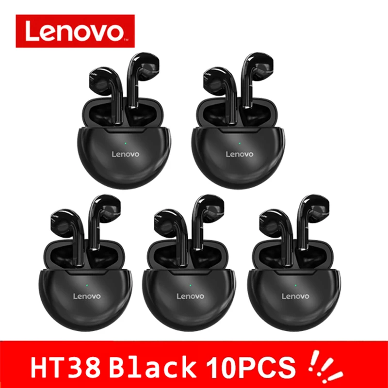 Lenovo Original HT38 5pcs Bluetooth TWS Earphone Wireless Headphones Waterproof Sport Headsets Touch Control Earbuds with Mic 
Lenovo Original HT38 5pcs Bluetooth TWS Earphone Wireless Headphones Waterproof Sport Headsets Touch Control Earbuds with Mic