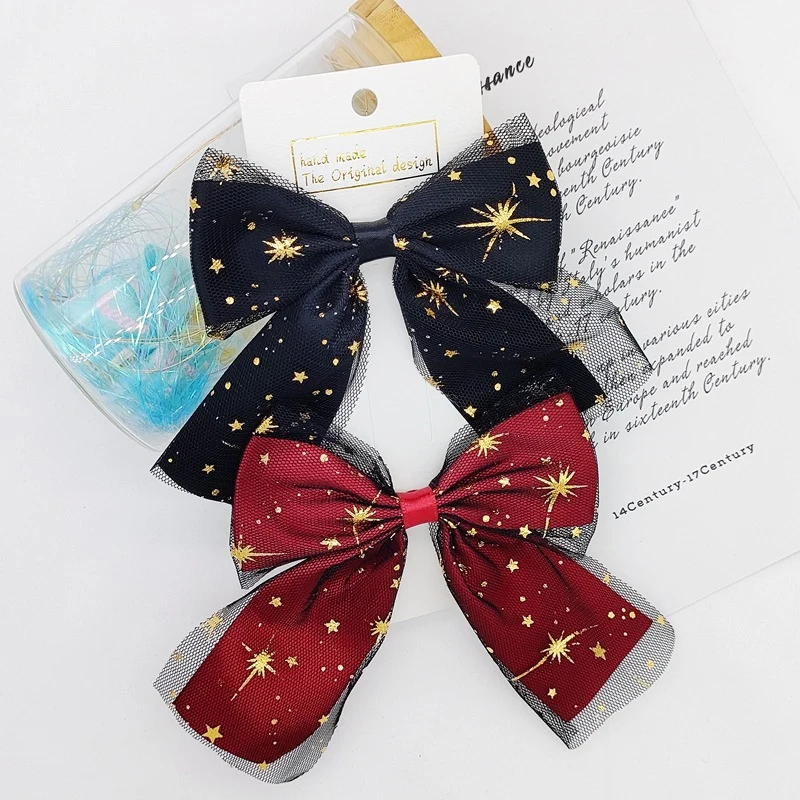 Lace Bow Hair Clip Girls Lolita Headgear Star Clip Hair Clip Duckbill For Children Christmas Hair Bow Barrettes Hair Accessories
Lace Bow Hair Clip Girls Lolita Headgear Star Clip Hair Clip Duckbill For Children Christmas Hair Bow Barrettes Hair Accessories