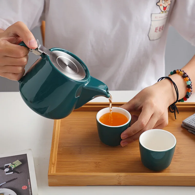Tea Sets 580ML Porcelain Teapot Colorful Handcrafted Tea Pot 18/8 Stainless Steel Lid Extra-Fine Infuser to Brew Loose Leaf Tea
Tea Sets 580ML Porcelain Teapot Colorful Handcrafted Tea Pot 18/8 Stainless Steel Lid Extra-Fine Infuser to Brew Loose Leaf Tea
