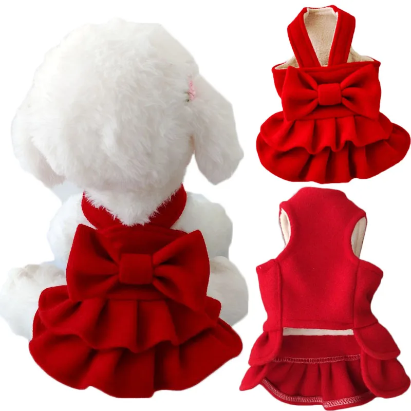 Thickened Warm Dog Dress Clothing Winter Woolen Pet Clothes Bowknot Sling Puppy Cat Coat Jacket For Small Dogs Yorkshire Terrier
Thickened Warm Dog Dress Clothing Winter Woolen Pet Clothes Bowknot Sling Puppy Cat Coat Jacket For Small Dogs Yorkshire Terrier