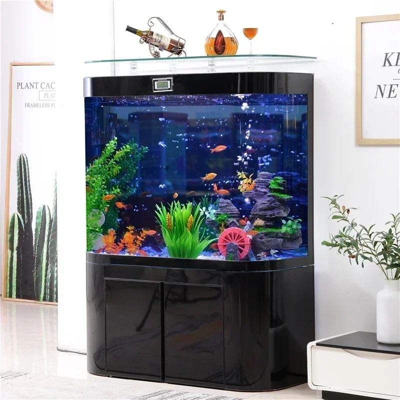 Aquarium Living Room Glass Change Water Ecological Landscaping Large Bottom Filter Floor Fish Tank
Aquarium Living Room Glass Change Water Ecological Landscaping Large Bottom Filter Floor Fish Tank
