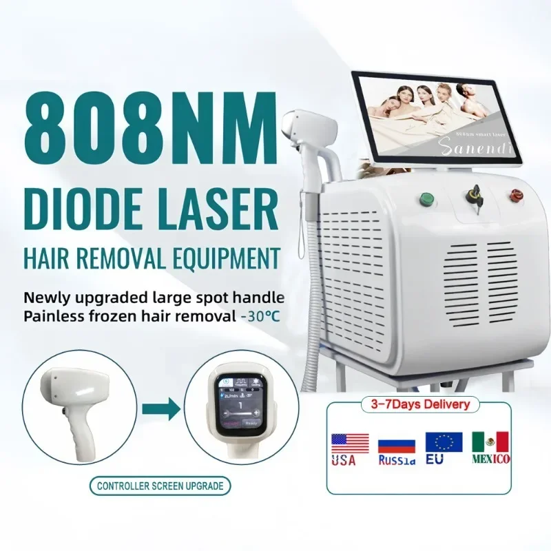 

Diode Laser Hair Removal Professional Machine 2000W Facial Body Hair Removal Cooling 3 Wavelength 808nm Hair Removal Machine