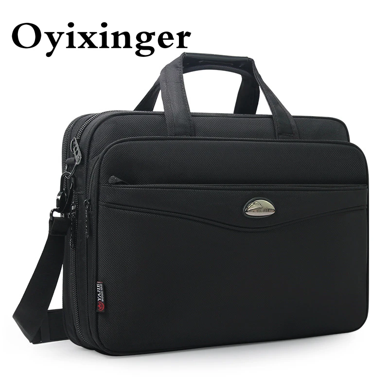 

OYIXINGER New Oxford Cloth Briefcase Business Men's Shoulder Bag 16' Waterproof Laptop Handbag Big Capacity Travel Crossbody Bag