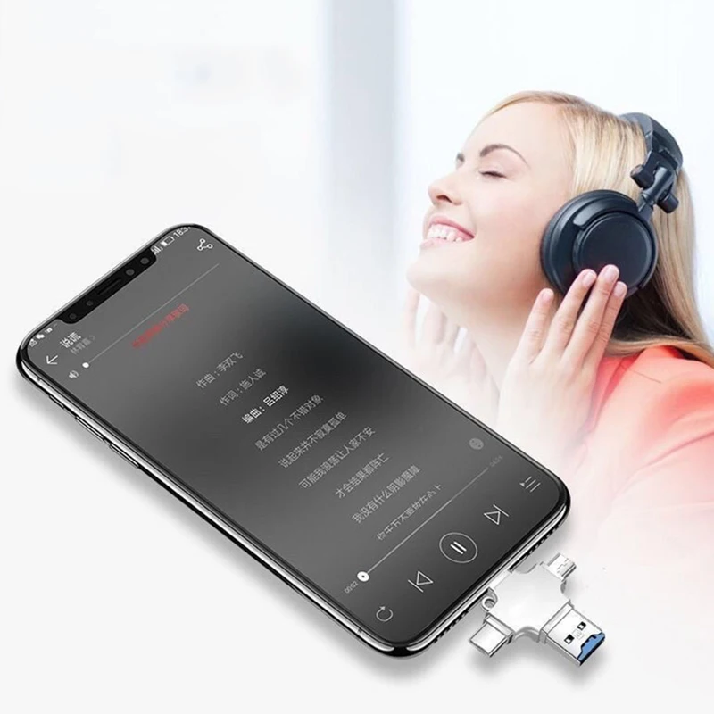 4In1 SD TF Card Reader USB 3.0 to Type C IOS Micro Adapter TF Memory Card Adapter For PC iPhone Samsung Xiaomi Huawei Interface
4In1 SD TF Card Reader USB 3.0 to Type C IOS Micro Adapter TF Memory Card Adapter For PC iPhone Samsung Xiaomi Huawei Interface