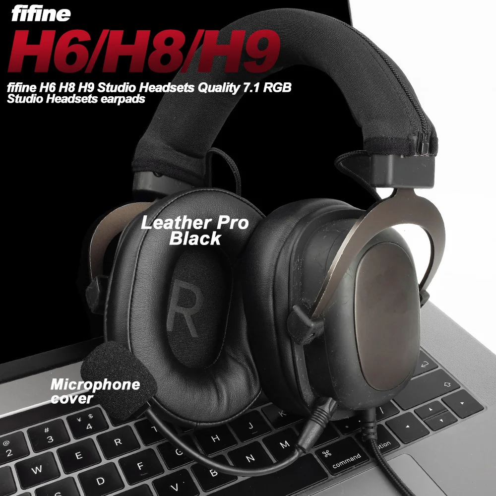 Earphone pads For Fifine H6 H8 H9 H13 H16 7.1 replacement Earpads headphones Earmuffs Soft Mesh Memory Covers Sponge Protein Earphone pads For Fifine H6 H8 H9 H13 H16 7.1 replacement Earpads headphones Earmuffs Soft Mesh Memory Covers Sponge Protein