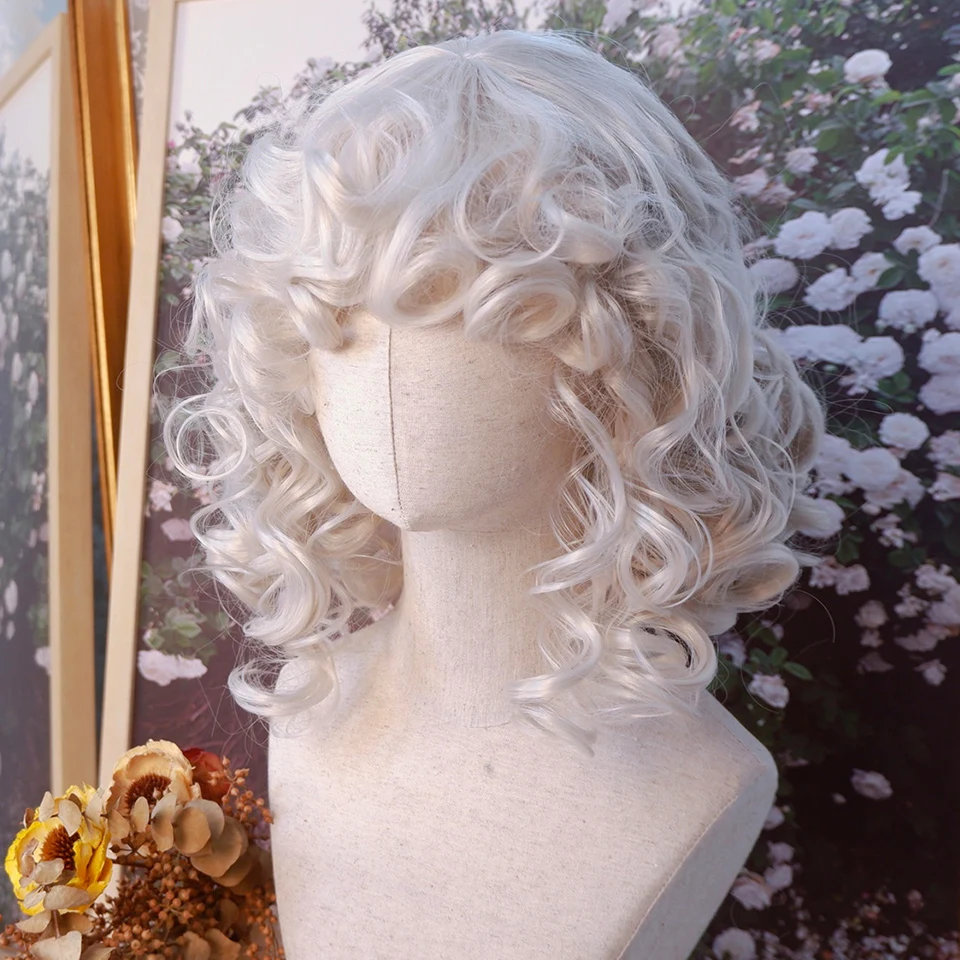 HOUYAN Synthetic Short Wavy Curly Pure White Gold Retro Curly Bangs Color Cosplay Gradient Heat Resistant Party Wig for Women
HOUYAN Synthetic Short Wavy Curly Pure White Gold Retro Curly Bangs Color Cosplay Gradient Heat Resistant Party Wig for Women