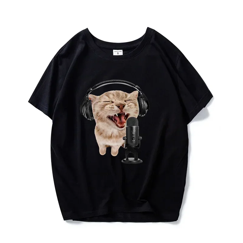 Top Women's Love Music Hip Hop Cat Print Short Sleeve T-shirt Women's Harajuku Fashion Couple Loose Street Style Y2K cotton
Top Women's Love Music Hip Hop Cat Print Short Sleeve T-shirt Women's Harajuku Fashion Couple Loose Street Style Y2K cotton