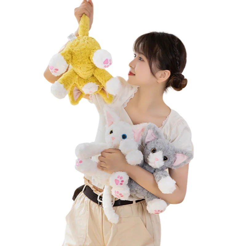 26CM Kawaii Gray White Black Cat Plush Toys Smoothing Dolls Creative Sofa Decoration Girls Kids Birthday Christmas Gifts 
26CM Kawaii Gray White Black Cat Plush Toys Smoothing Dolls Creative Sofa Decoration Girls Kids Birthday Christmas Gifts