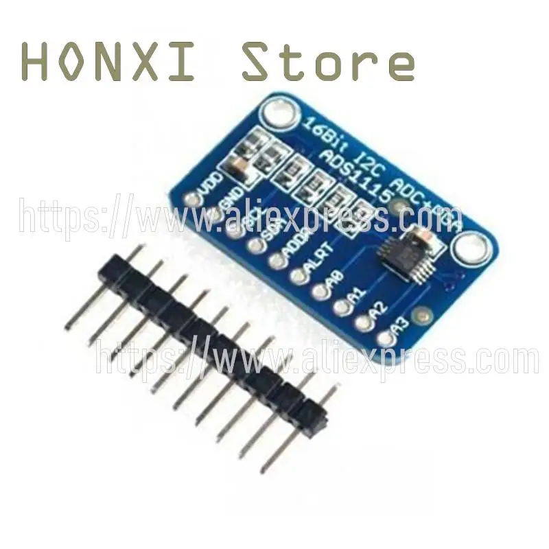 1PCS 4 channel ADS1115 small 16 high precision analog-to-digital converter ADC module development board
1PCS 4 channel ADS1115 small 16 high precision analog-to-digital converter ADC module development board