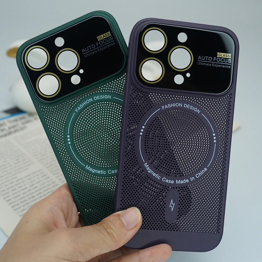 Plating Heat Dissipation Magnetic Back Covers For iPhone 14 13 12 11 Pro Max Plus With Camera Protection Film Magsafe Phone Case
Plating Heat Dissipation Magnetic Back Covers For iPhone 14 13 12 11 Pro Max Plus With Camera Protection Film Magsafe Phone Case
