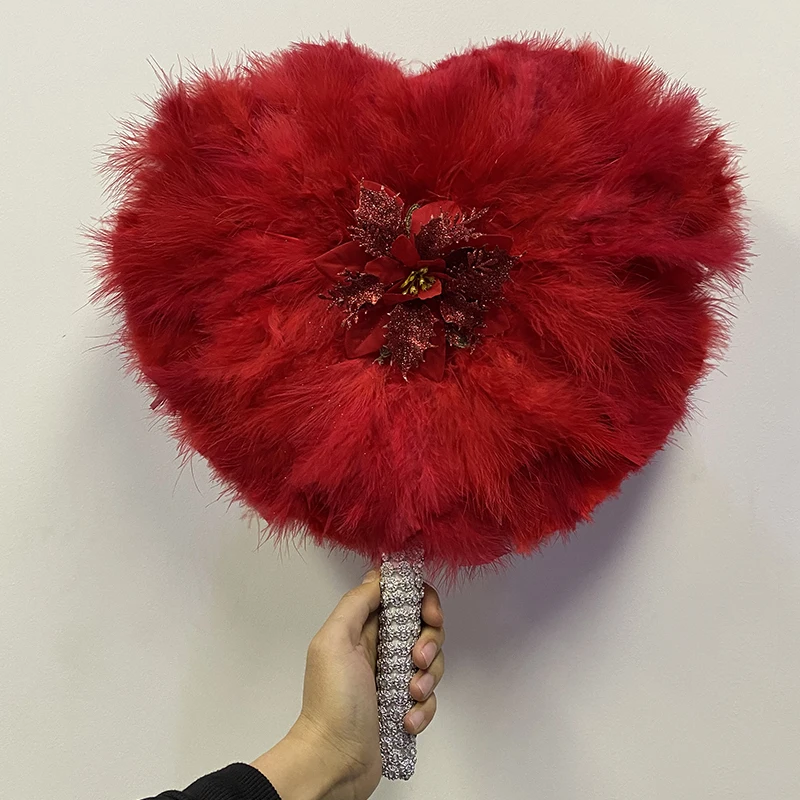 African Red Feather fan ladies wedding feather fan for bride LOVE-HEART feather nigerian feather handfan
African Red Feather fan ladies wedding feather fan for bride LOVE-HEART feather nigerian feather handfan