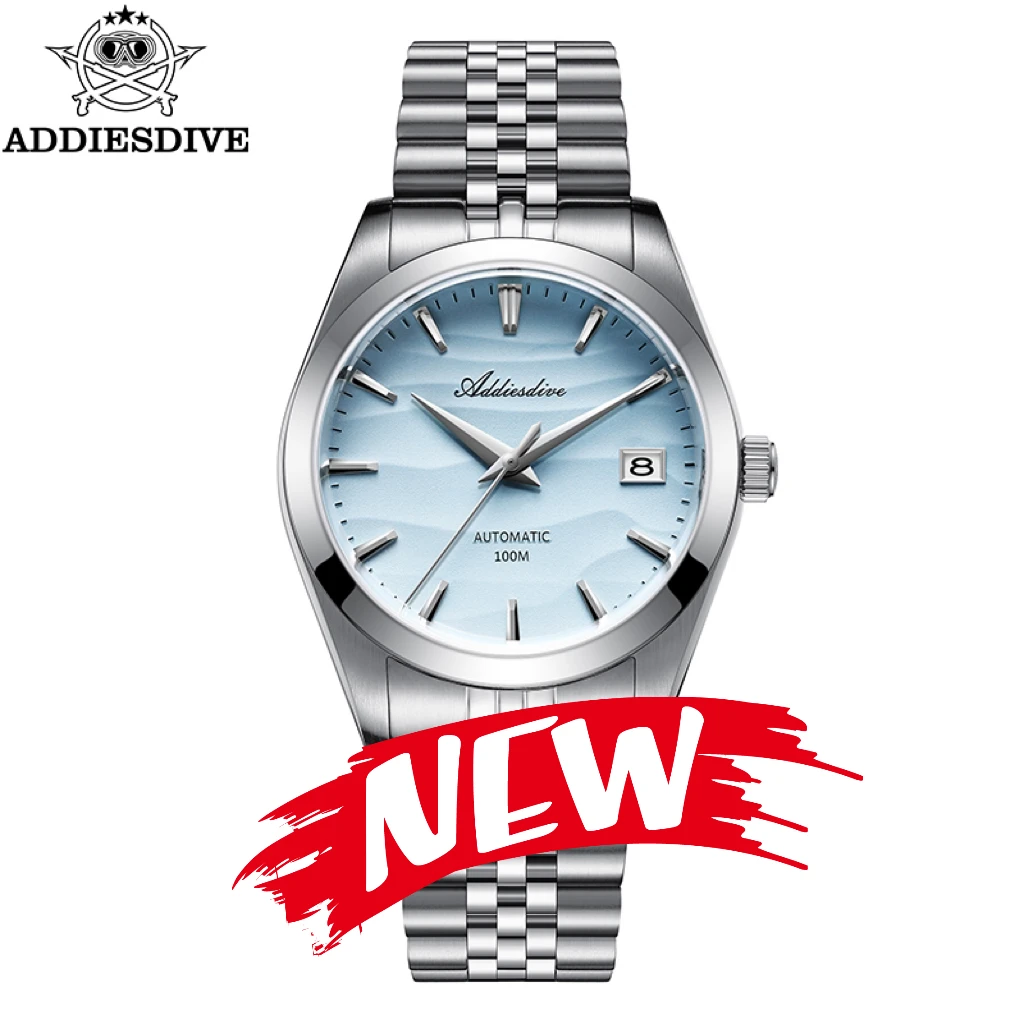 

ADDIESDIVE Men's Watch Jubilee Strap Sapphire Glass 316L Steel 100M Diving Relogios Masculino Automatic Mechanical Watch
