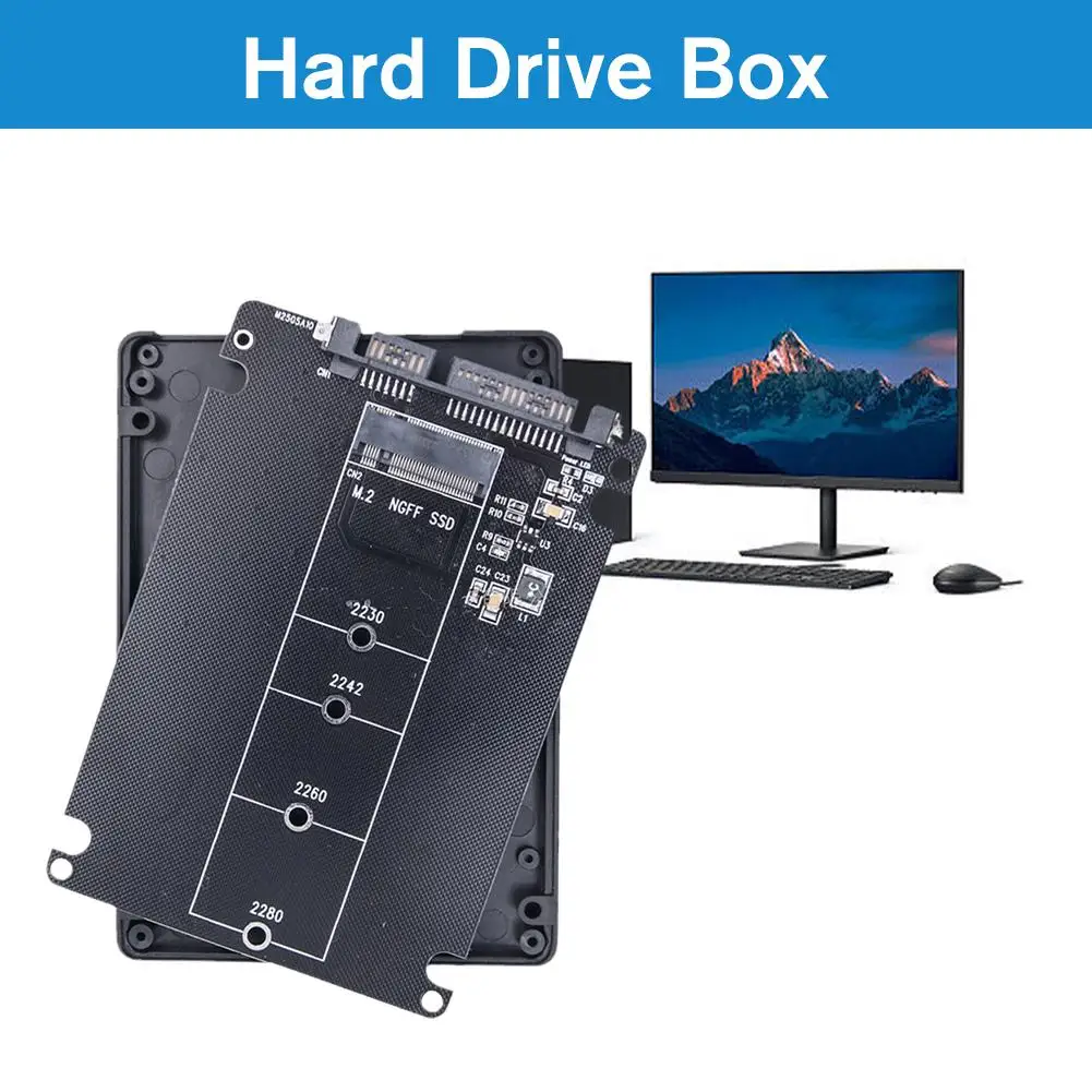 

M.2 Converting Solid-state SSD To Sata3 External Hard Dual-use Disk Card Box Port Msata To Serial Conversion Two-in-One Ngf V4R7