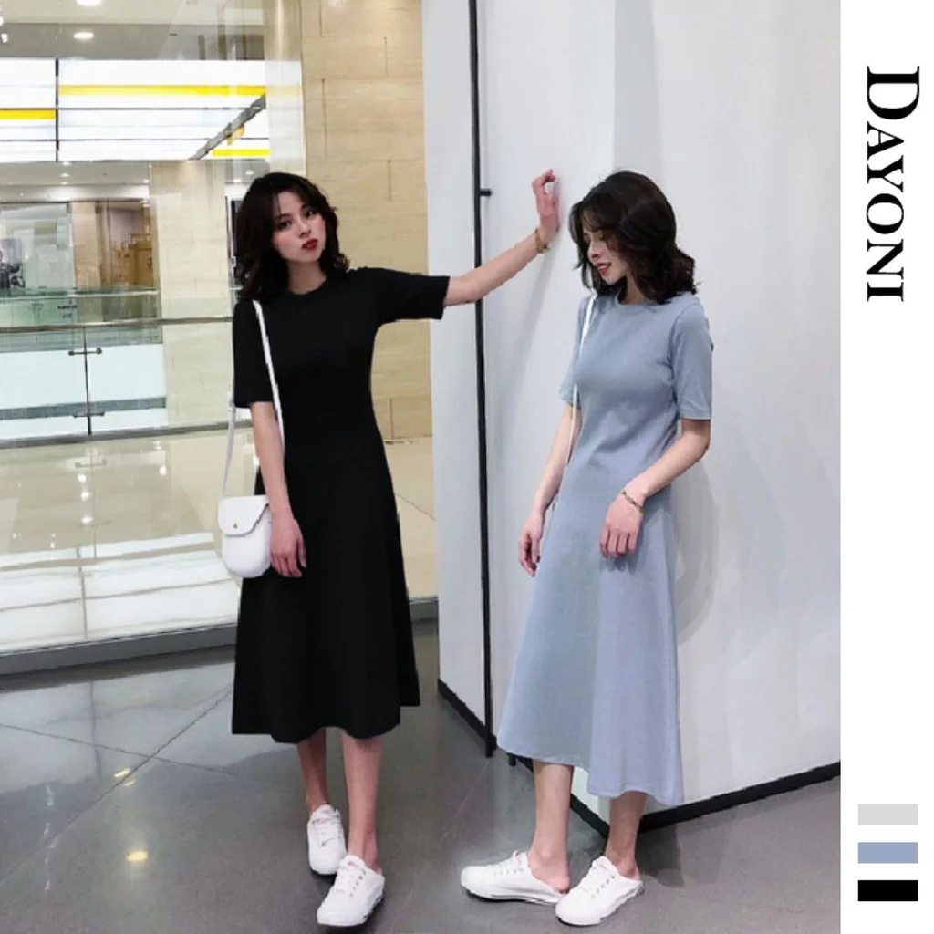 Korean Women Slim Plain Color Long Sleeve One-Piece Dress Round Neck Midi Dresses
Korean Women Slim Plain Color Long Sleeve One-Piece Dress Round Neck Midi Dresses