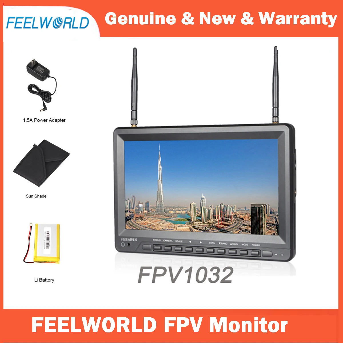Монитор Feelworld FPV1032, 10,1 дюйма, IPS, FPV, со встроенным аккумулятором, два разнесенных приемника 5,8 ГГц, 32 канала, X
Монитор Feelworld FPV1032, 10,1 дюйма, IPS, FPV, со встроенным аккумулятором, два разнесенных приемника 5,8 ГГц, 32 канала, X