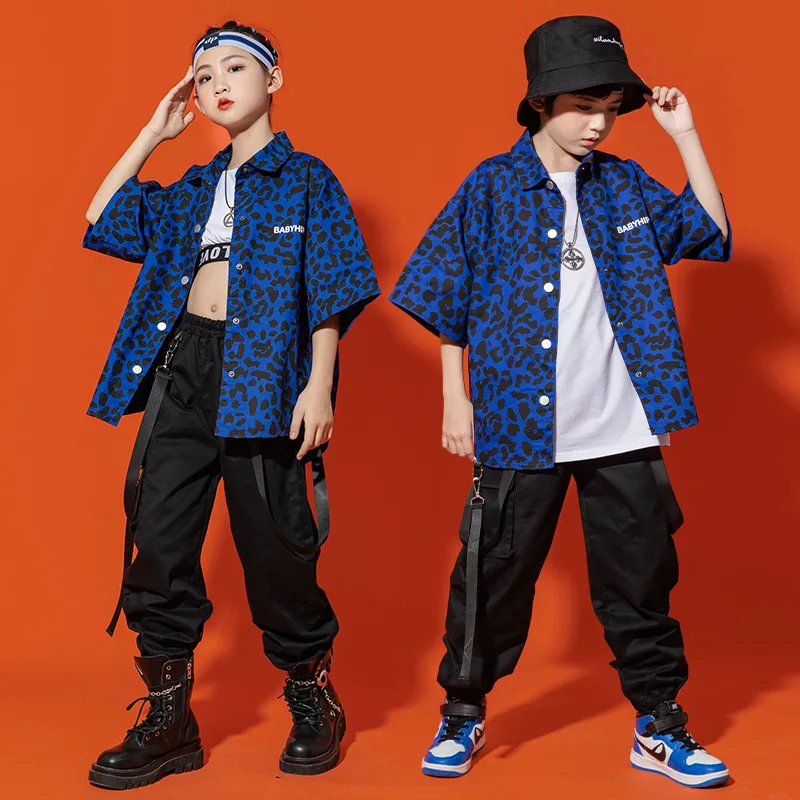 

Детская танцевальная одежда, футболки для бальных танцев, жилет и брюки, костюмы в стиле хип-хоп для девочек и мальчиков, танцевальные костюмы для джазовых соревнований